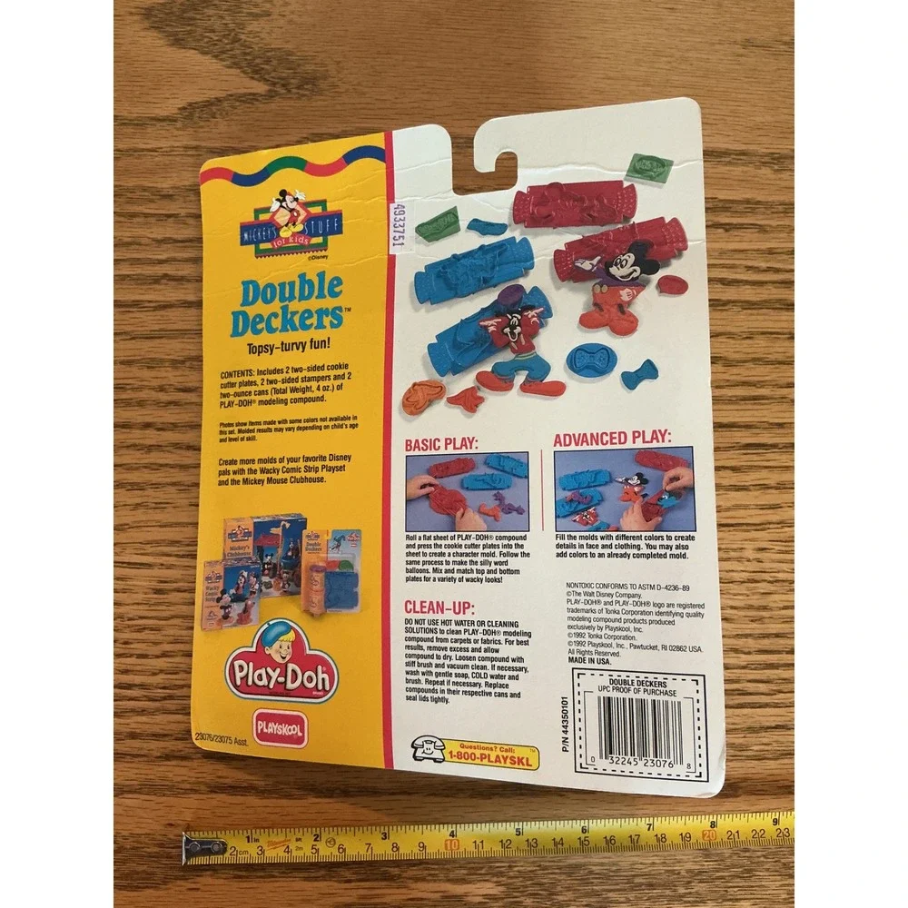 Vintage 1992 Disney Mickey Mouse Play-Doh Double Deckers & Colorforms Travel Pak